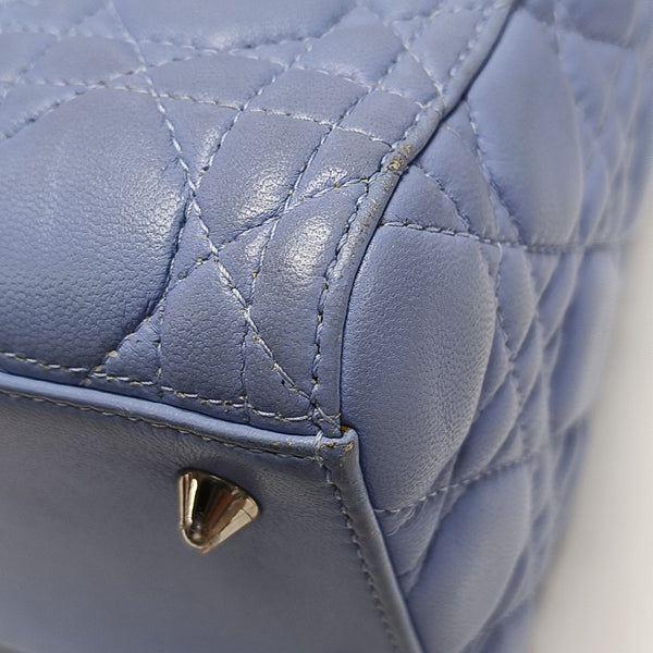Lady Dior Medium Cannage Lambskin Blue