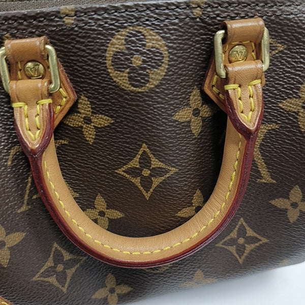 SPEEDY Nano Monogram Coated Canvas Brown