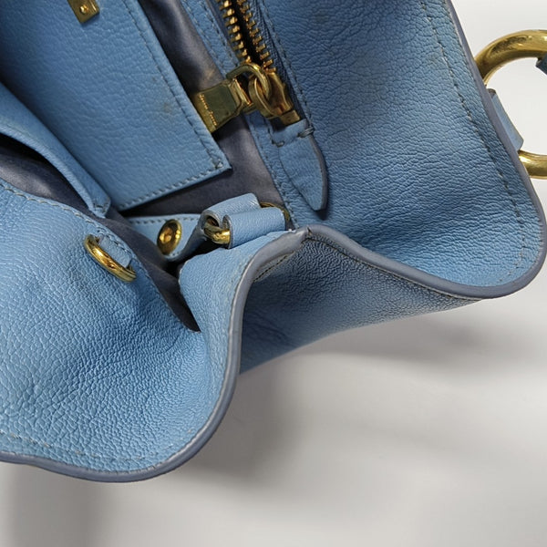 Calfskin Tote Bag Blue