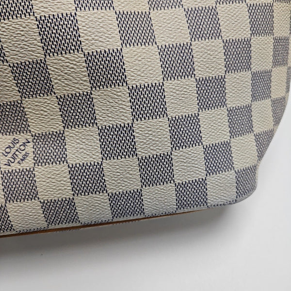 SALEYA PM Damier Azur Coated Canvas White