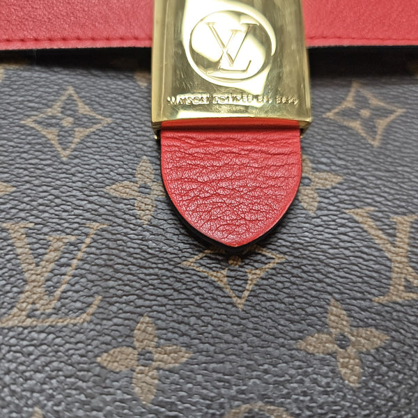 LOCKY BB Monogram Coated Canvas Red