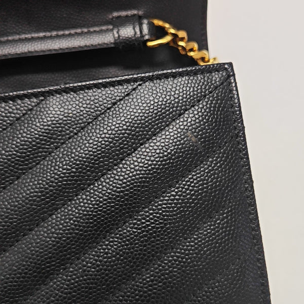MONOGRAM Medium Chevron Calfskin Black