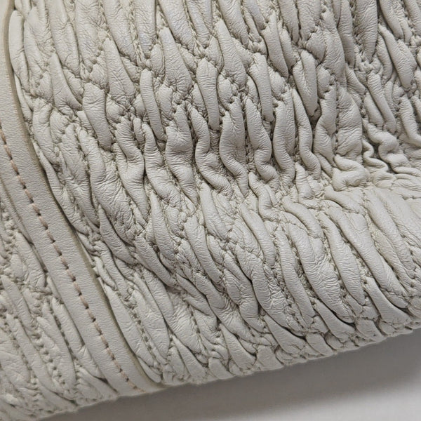 Avenue Quilted Lambskin White
