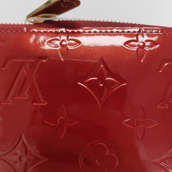 ZIPPY Monogram Patent Calfskin Red Wallet