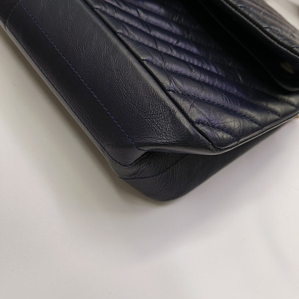 2.55 227 (jumbo) Quilted Calfskin Blue