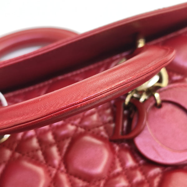Lady D-Joy Medium Cannage Lambskin Multicolor