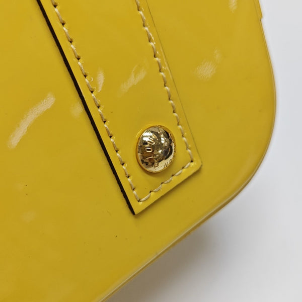 ALMA BB Monogram Patent Leather Yellow