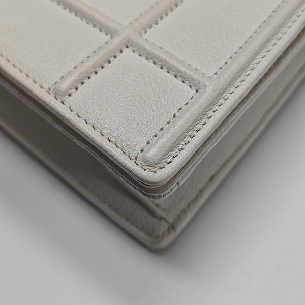 Diorama Small Cannage Calfskin White