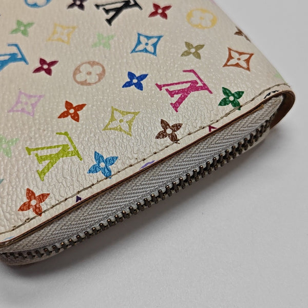 LV × TM ZIPPY Monogram Coated Canvas White Wallet