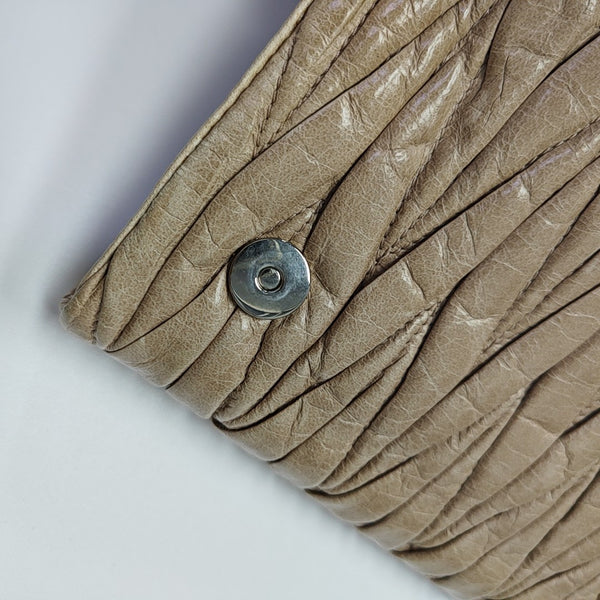 Miu Délice Quilted Lambskin Beige