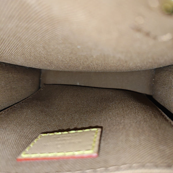 SAC PLAT Mini Monogram Coated Canvas Brown