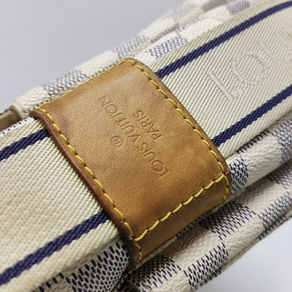 NAVIGLIO Damier Azur Coated Canvas White
