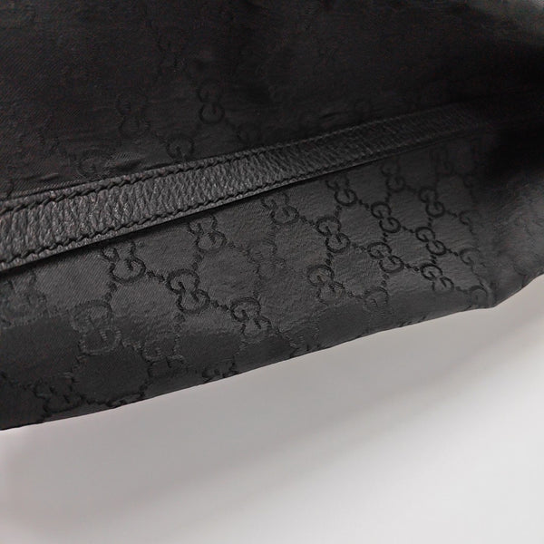 Monogram Fabric Shoulder Bag Black