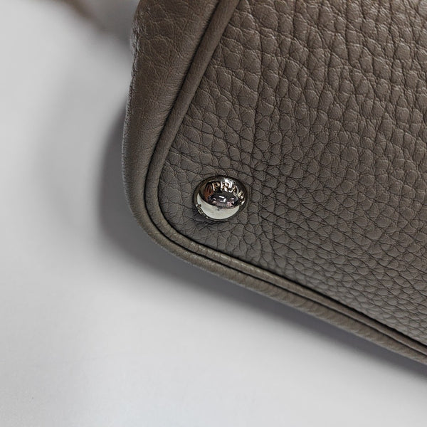 Double Large Calfskin Gray