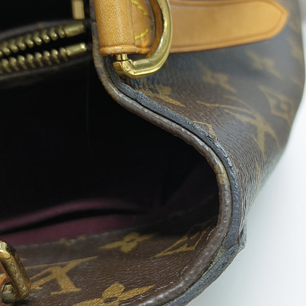 MONTAIGNE MM Monogram Coated Canvas Brown