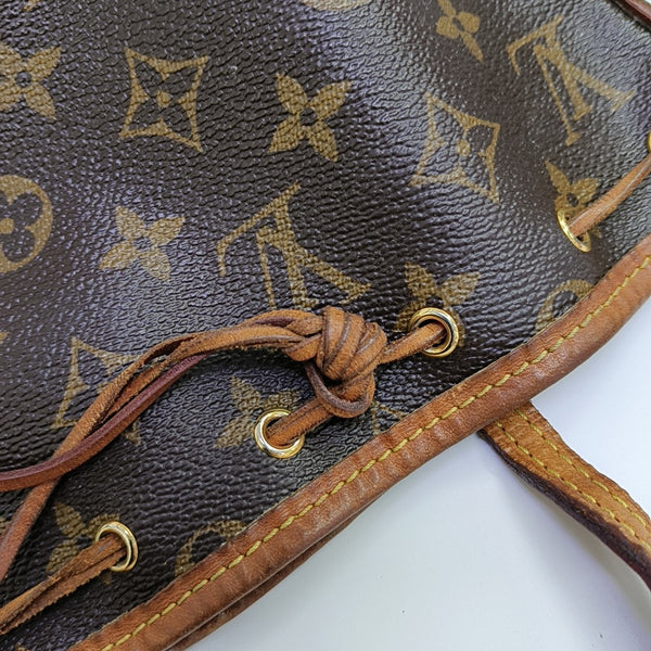 NÉONOÉ Nano Monogram Coated Canvas Brown