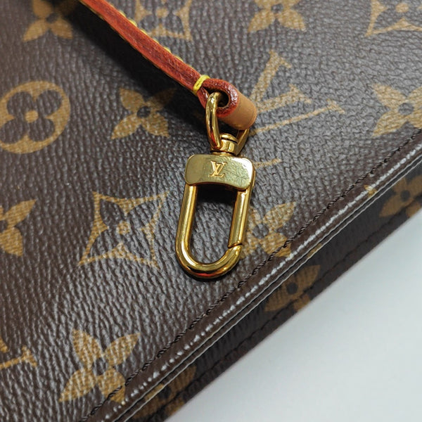 SAC PLAT Mini Monogram Coated Canvas Brown