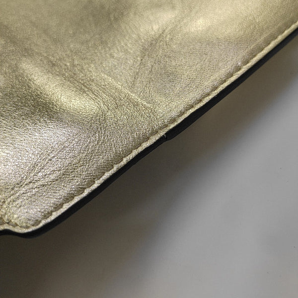 Quilted Calfskin Shoulder Bag Gold
