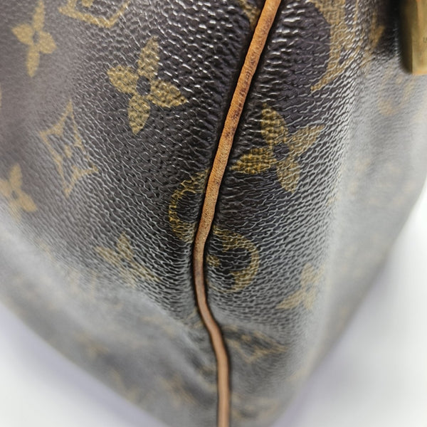 SPEEDY 30 Monogram Coated Canvas Brown