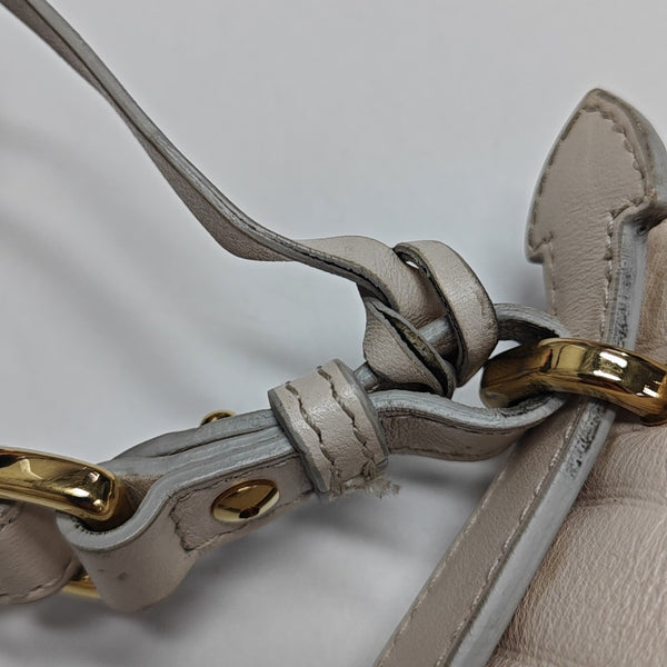 Gancino Quilted Calfskin White