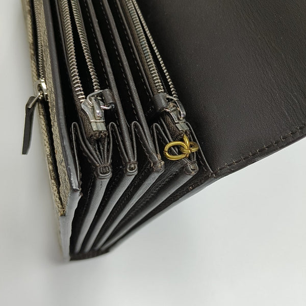 Monogram Coated Canvas Clutch Black