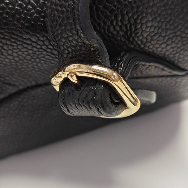 Quilted Grained Calfskin Black