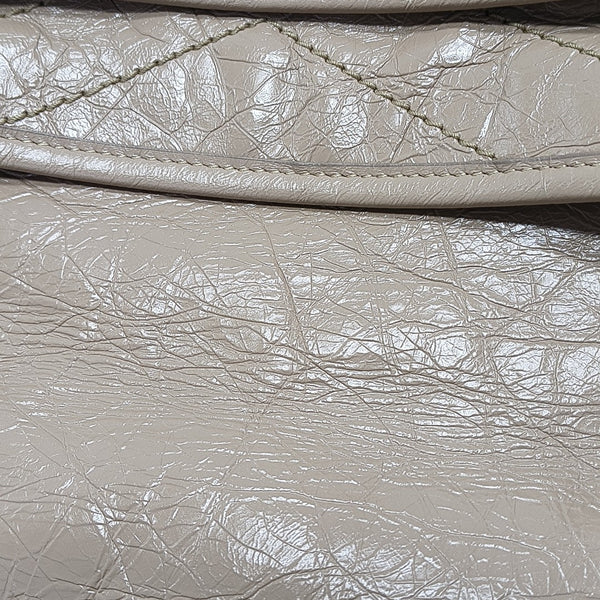 NIKI Medium Chevron Calfskin Beige