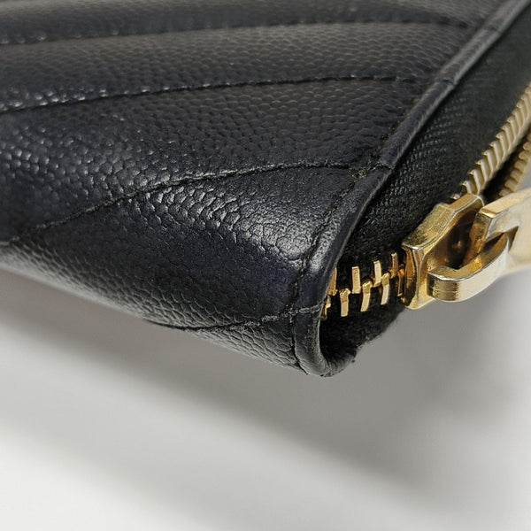 MONOGRAM Chevron Calfskin Black Wallet