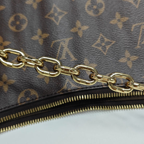 LOOP HOBO Monogram Coated Canvas Brown