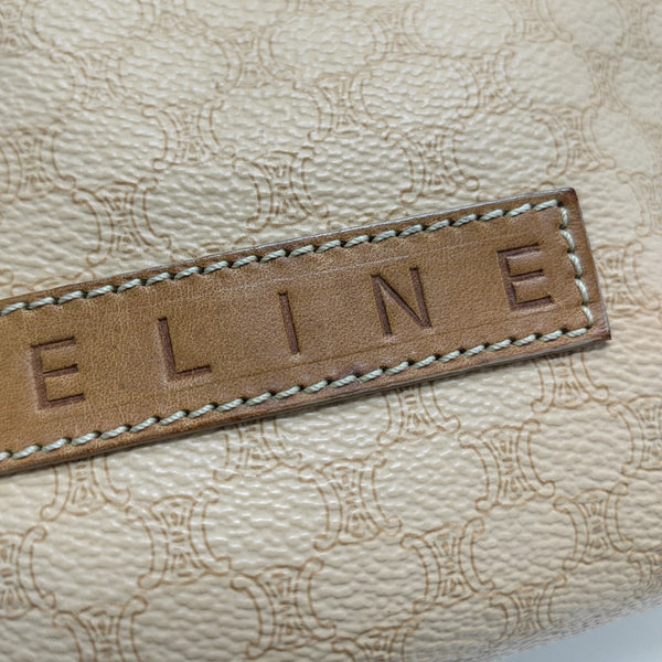 Coated Canvas Top Handle Bag Brown