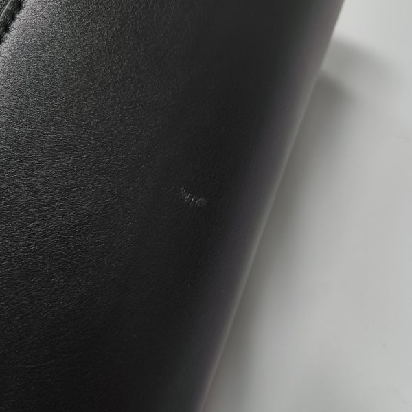Calfskin Top Handle Bag Black