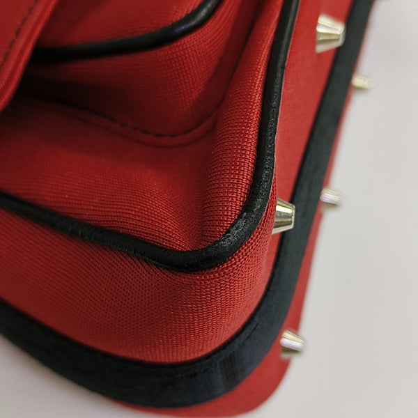 Fabric Top Handle Bag Red
