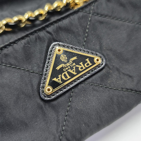 Nylon Quilted Nylon Black