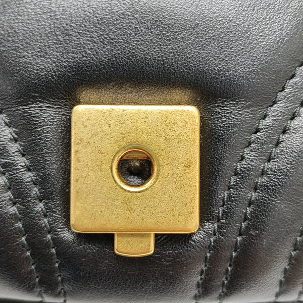 GG Marmont Small Quilted Calfskin Black