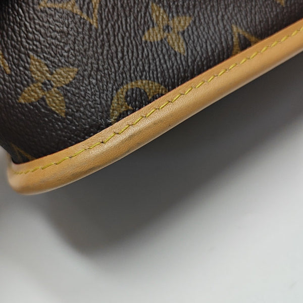 DIANE Monogram Coated Canvas Brown