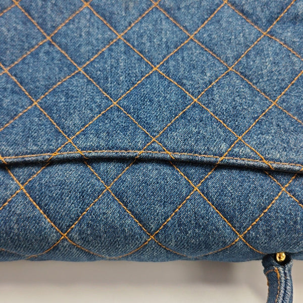 VINTAGE KELLY Quilted Denim Blue