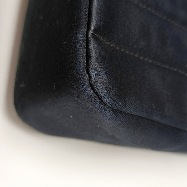 Quilted Silk Satin Black