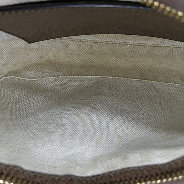 Ophidia Small Monogram Coated Canvas Beige