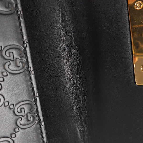 Padlock Small Monogram Calfskin Black