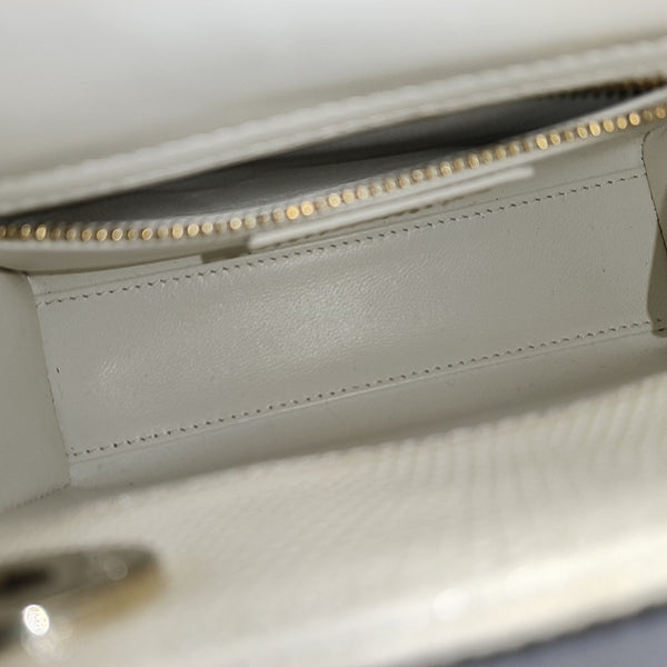 Lady Dior Mini Lizard Yellow