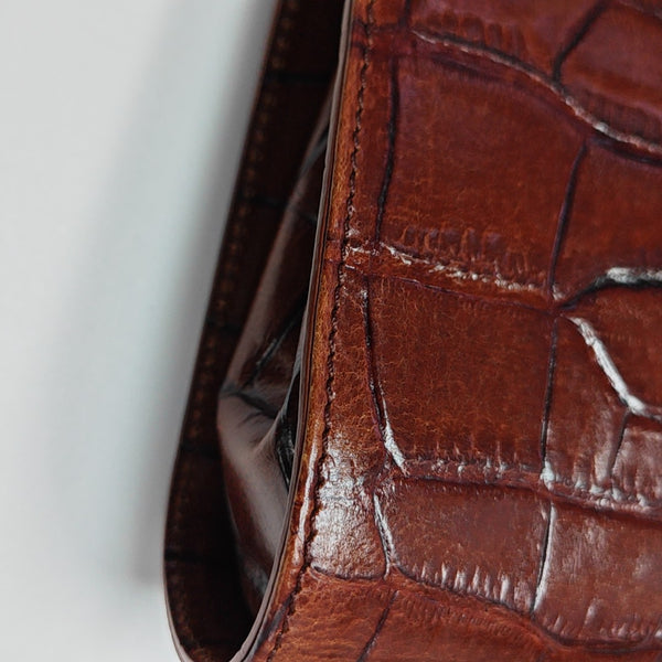 Calfskin Shoulder Bag Brown