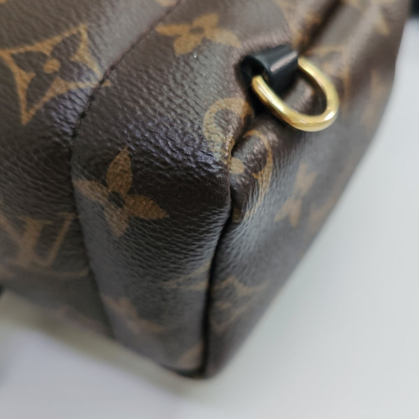 PALM SPRINGS Mini Monogram Coated Canvas Brown