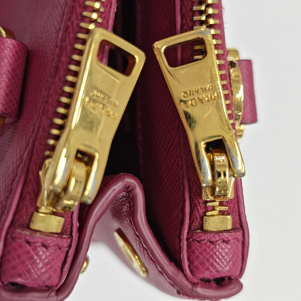 Galleria Super Mini Saffiano Calfskin Red