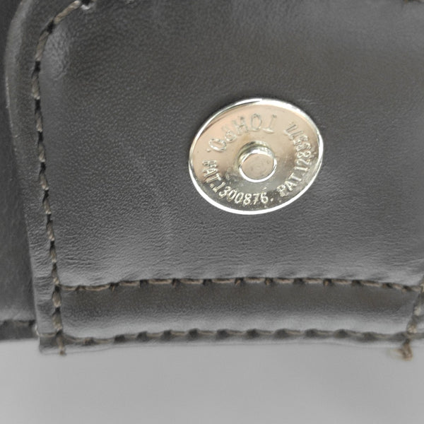 Fabric Top Handle Bag Brown