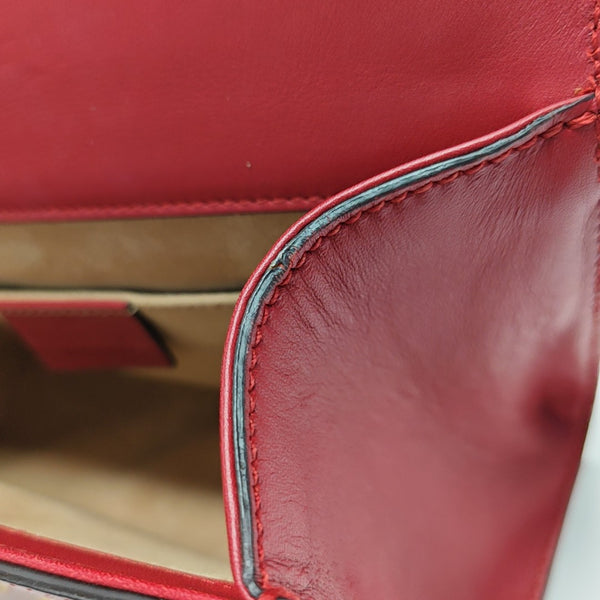 Padlock Small Calfskin Red