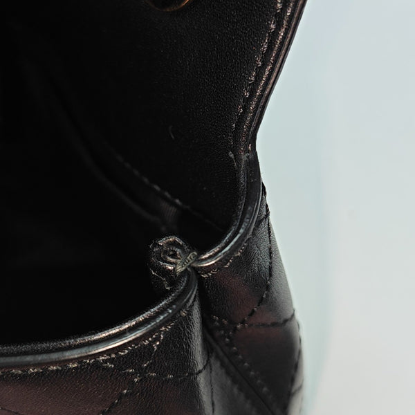 Quilted Calfskin Shoulder Bag Black