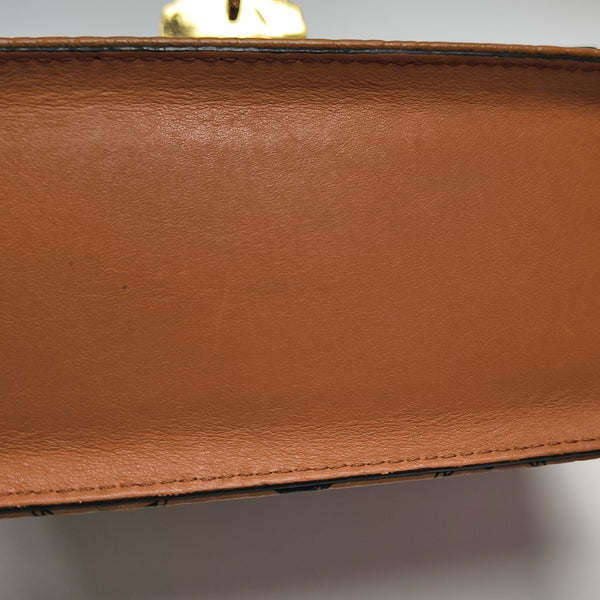 TRACY Small Monogram Coated Canvas Brown