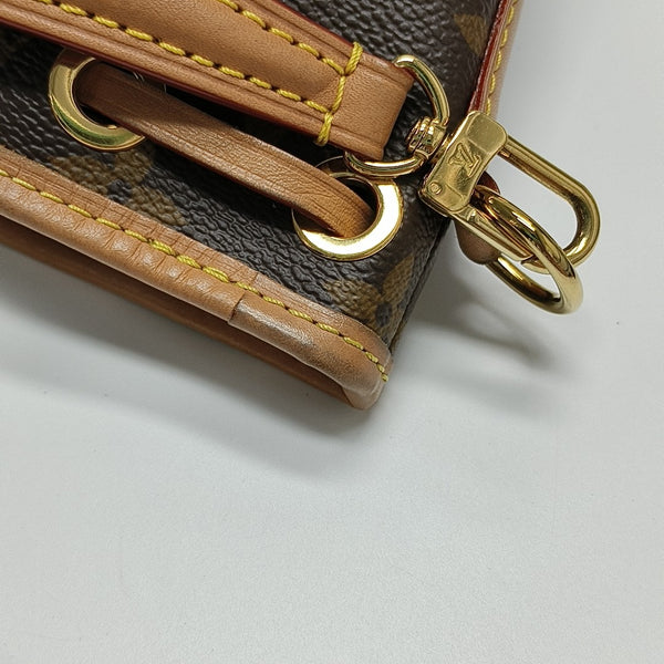 NOÉ Nano Monogram Coated Canvas Brown