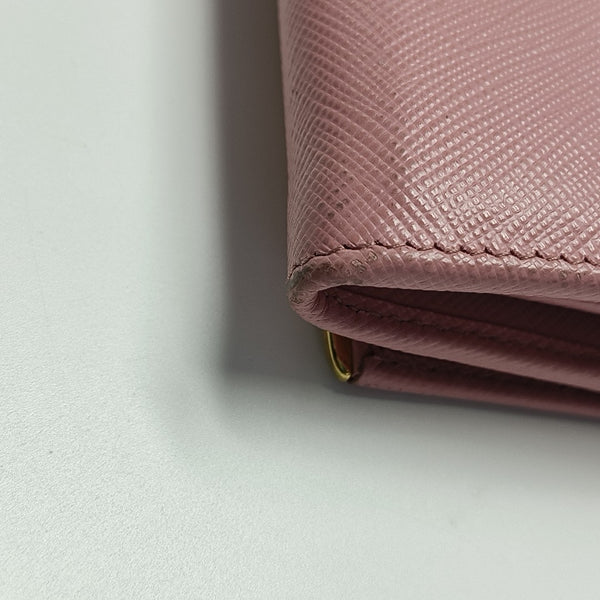 Saffiano Calfskin Wallet Pink