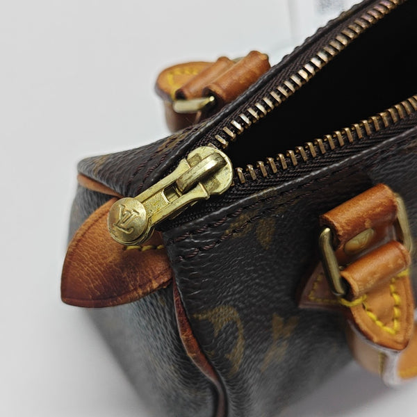 SPEEDY Nano Monogram Coated Canvas Brown